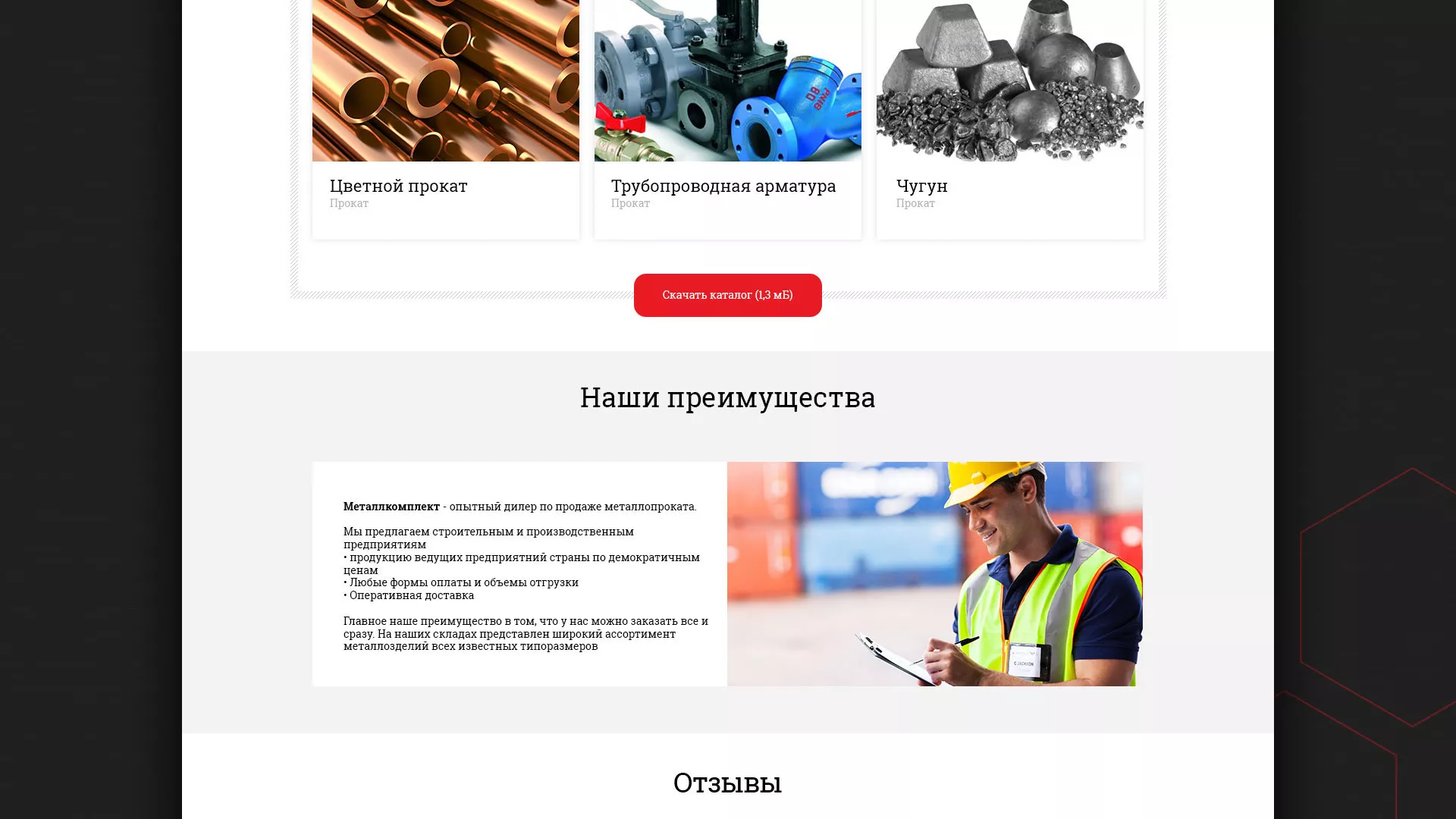 Разработка сайта по продаже металлопроката в Шиханах