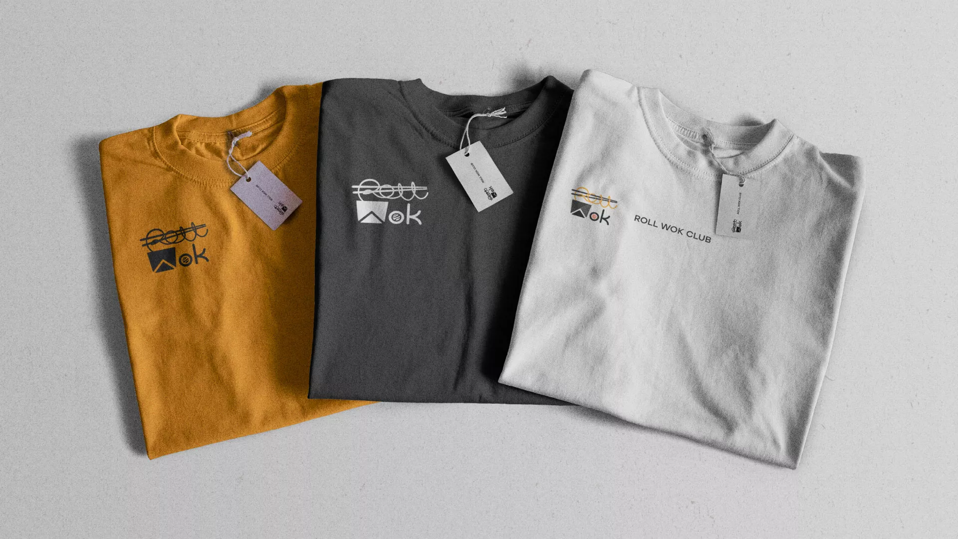 Разработка логотипа суши-бара «Roll Wok Club» в Шиханах