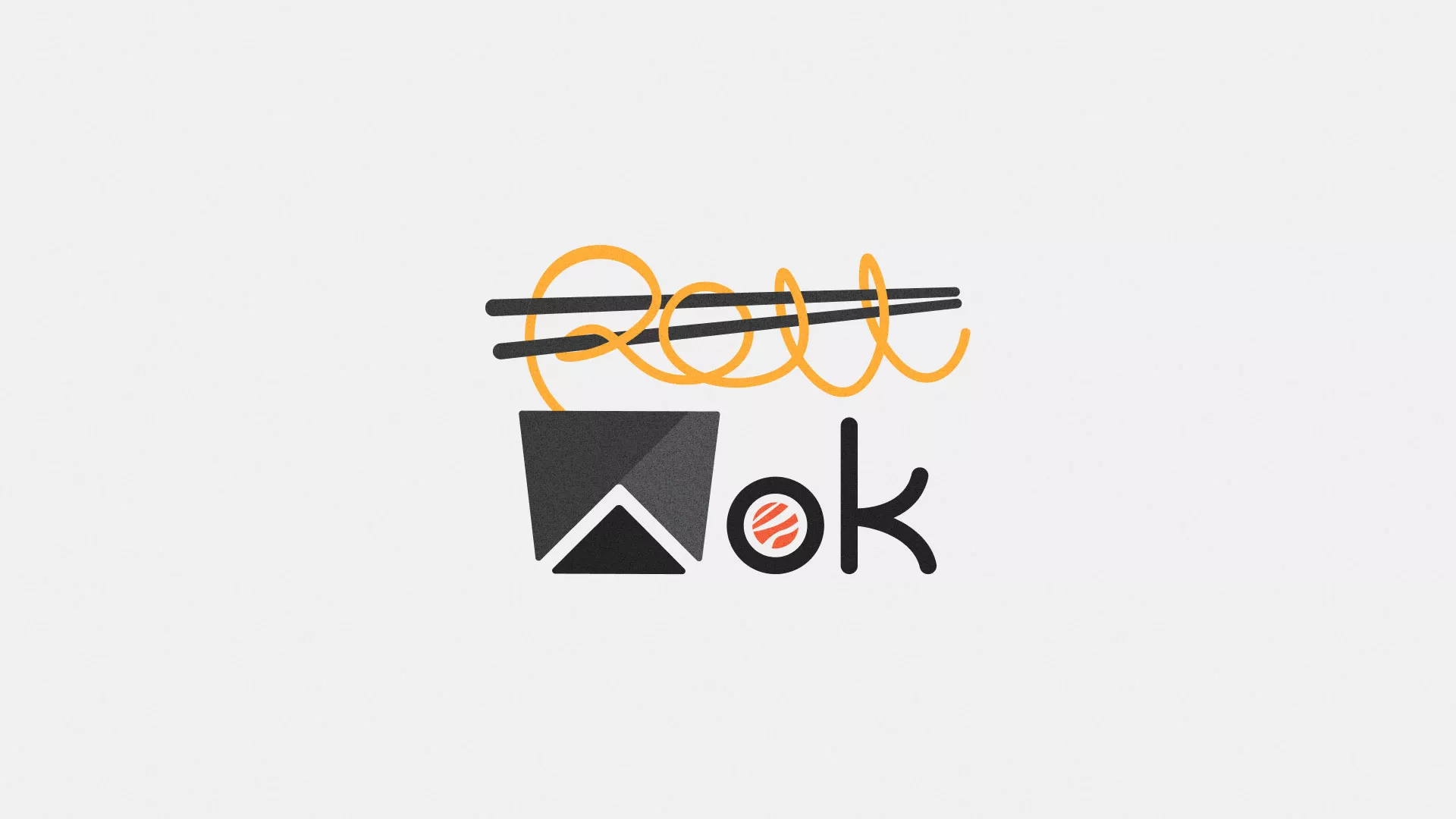 Разработка логотипа суши-бара «Roll Wok Club» в Шиханах