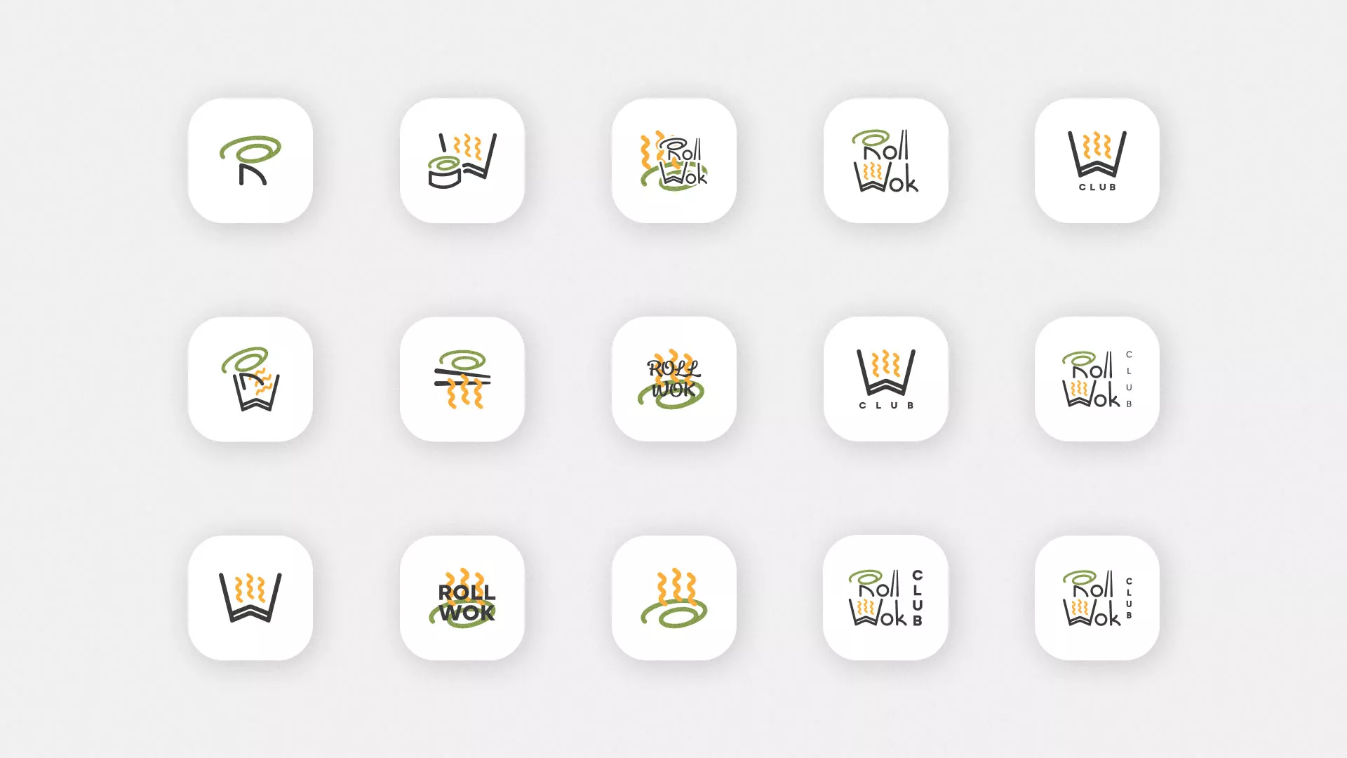 Разработка иконки приложения суши-бара «Roll Wok Club» в Шиханах