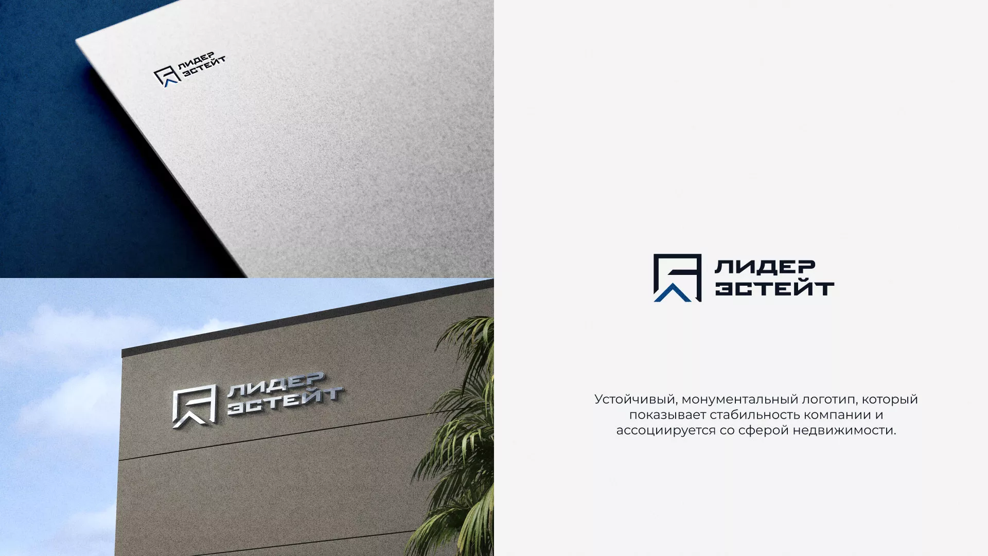 Разработка логотипа агентства недвижимости «Лидер Эстейт» в Шиханах